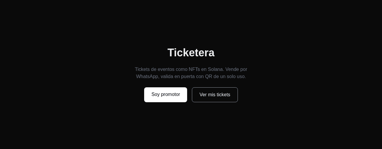 Ticketera — NFT Ticketing